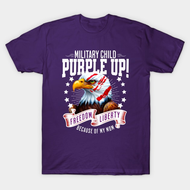 Military Kids - Purple-Up 2023 Holiday - Military Mom T-Shirt by alcoshirts